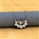 2 - Bellezza 5x3 mm Oval Shape Smoky Quartz and Round Diamond Half Halo Pendant Necklace 
