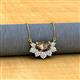 2 - Bellezza 5x3 mm Oval Shape Smoky Quartz and Round Diamond Half Halo Pendant Necklace 