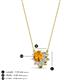 3 - Bellezza 4.50 mm Round Citrine and Diamond Half Halo Pendant Necklace 