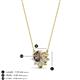 3 - Bellezza 4.50 mm Round Smoky Quartz and Diamond Half Halo Pendant Necklace 