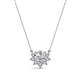 1 - Bellezza 4.50 mm Round Diamond Half Halo Pendant Necklace 