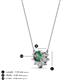 3 - Bellezza 4.50 mm Round Lab Created Alexandrite and Diamond Half Halo Pendant Necklace 