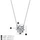 3 - Bellezza 4.50 mm Round Diamond Half Halo Pendant Necklace 