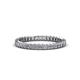1 - Allie 2.00 mm Princess Cut Moissanite Eternity Band 