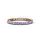 1 - Allie 2.00 mm Princess Cut Tanzanite and Lab Grown Diamond Eternity Band 