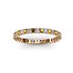 2 - Allie 2.00 mm Princess Cut Citrine and Lab Grown Diamond Eternity Band 