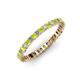 3 - Allie 2.00 mm Princess Cut Peridot and Lab Grown Diamond Eternity Band 