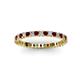 2 - Allie 2.00 mm Princess Cut Red Garnet and Lab Grown Diamond Eternity Band 
