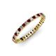 3 - Allie 2.00 mm Princess Cut Red Garnet and Lab Grown Diamond Eternity Band 