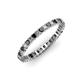 3 - Allie 2.00 mm Princess Cut Black Diamond and White Lab Grown Diamond Eternity Band 