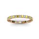 2 - Allie 2.00 mm Princess Cut Yellow Sapphire and Lab Grown Diamond Eternity Band 