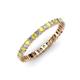 3 - Allie 2.00 mm Princess Cut Yellow Sapphire and Lab Grown Diamond Eternity Band 