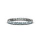 1 - Allie 2.00 mm Princess Cut Aquamarine and Lab Grown Diamond Eternity Band 