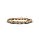 1 - Allie 2.00 mm Princess Cut Citrine and Lab Grown Diamond Eternity Band 