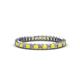 1 - Allie 2.00 mm Princess Cut Yellow Sapphire and Lab Grown Diamond Eternity Band 