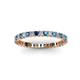 2 - Allie 2.00 mm Princess Cut Blue Diamond and White Lab Grown Diamond Eternity Band 