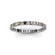 2 - Allie 2.00 mm Princess Cut Smoky Quartz and Lab Grown Diamond Eternity Band 
