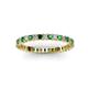 2 - Allie 2.00 mm Princess Cut Emerald and Lab Grown Diamond Eternity Band 