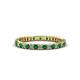 1 - Allie 2.00 mm Princess Cut Emerald and Lab Grown Diamond Eternity Band 