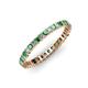 3 - Allie 2.00 mm Princess Cut Emerald and Lab Grown Diamond Eternity Band 