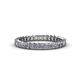 1 - Allie 2.50 mm Princess Cut Lab Grown Diamond Eternity Band 