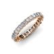 4 - Allie 3.00 mm Princess Cut Lab Grown Diamond Eternity Band 