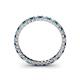 4 - Allie 2.00 mm Princess Cut Blue Topaz and Lab Grown Diamond Eternity Band 