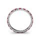 4 - Allie 2.00 mm Princess Cut Ruby and Lab Grown Diamond Eternity Band 