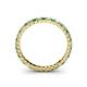 4 - Allie 2.00 mm Princess Cut Emerald and Lab Grown Diamond Eternity Band 