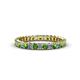 1 - Allie 2.50 mm Princess Cut Green Garnet and Lab Grown Diamond Eternity Band 
