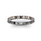 2 - Allie 2.50 mm Princess Cut Smoky Quartz and Lab Grown Diamond Eternity Band 