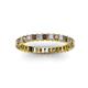 2 - Allie 2.50 mm Princess Cut Smoky Quartz and Lab Grown Diamond Eternity Band 