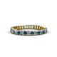 1 - Allie 2.50 mm Princess Cut London Blue Topaz and Lab Grown Diamond Eternity Band 