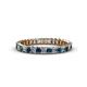 1 - Allie 2.50 mm Princess Cut Blue Diamond and White Lab Grown Diamond Eternity Band 