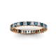 2 - Allie 2.50 mm Princess Cut Blue Diamond and White Lab Grown Diamond Eternity Band 
