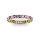 2 - Allie 3.00 mm Princess Cut Amethyst and Lab Grown Diamond Eternity Band 