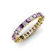 3 - Allie 3.00 mm Princess Cut Amethyst and Lab Grown Diamond Eternity Band 