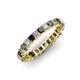 3 - Allie 3.00 mm Princess Cut Black Diamond and White Lab Grown Diamond Eternity Band 