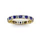 2 - Allie 3.00 mm Princess Cut Blue Sapphire and Lab Grown Diamond Eternity Band 