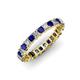3 - Allie 3.00 mm Princess Cut Blue Sapphire and Lab Grown Diamond Eternity Band 