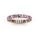 2 - Allie 3.00 mm Princess Cut Amethyst and Lab Grown Diamond Eternity Band 