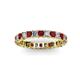 2 - Allie 3.00 mm Princess Cut Red Garnet and Lab Grown Diamond Eternity Band 
