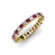 3 - Allie 3.00 mm Princess Cut Rhodolite Garnet and Lab Grown Diamond Eternity Band 