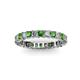 2 - Allie 3.00 mm Princess Cut Green Garnet and Lab Grown Diamond Eternity Band 