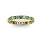 2 - Allie 3.00 mm Princess Cut Green Garnet and Lab Grown Diamond Eternity Band 