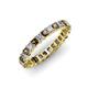 3 - Allie 3.00 mm Princess Cut Smoky Quartz and Lab Grown Diamond Eternity Band 