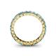 4 - Allie 3.00 mm Princess Cut London Blue Topaz and Lab Grown Diamond Eternity Band 