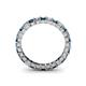 4 - Allie 3.00 mm Princess Cut Blue Topaz and Lab Grown Diamond Eternity Band 
