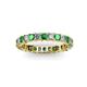 2 - Allie 3.00 mm Princess Cut Emerald and Lab Grown Diamond Eternity Band 