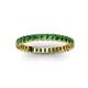 3 - Allie 2.50 mm Princess Cut Lab Created Emerald Eternity Band 